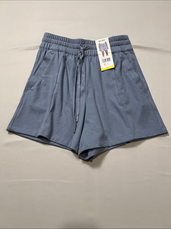 BCBG Pants - BCBG Slate Blue Elastic-Waist Drawstring Athletic Shorts Size S